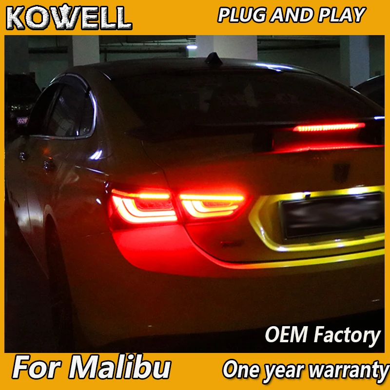 

Автомобильный Стайлинг задний фонарь для Chevrolet Malibu XL хвост светильник 2014-2018LED задний фонарь DRL динамический Стоп сигнал авто аксессуары