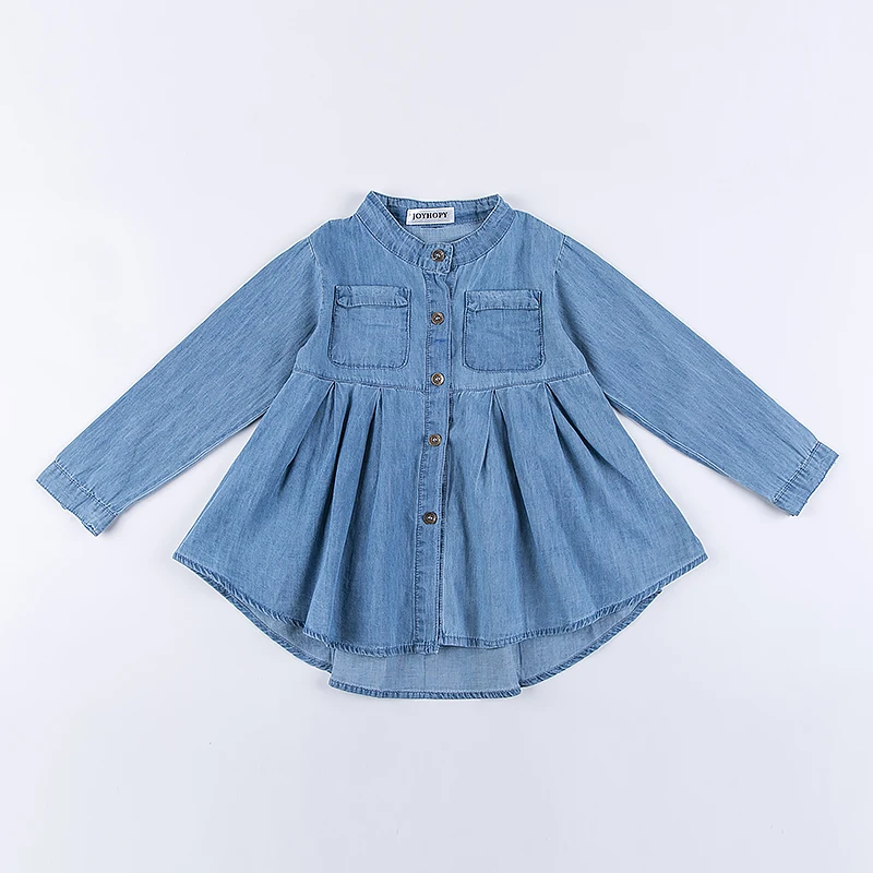 New Spring  Girls blouses&Shirts denim Baby Girl Clothes Casual Soft Fabric Children Clothing Kids girls blouse Shirt