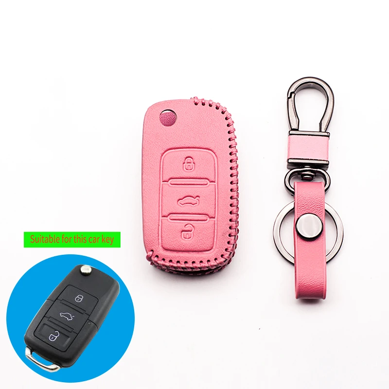 Hot sale Exquisite handmade leather key case For Volkswagen for Skoda Octavia A5 Fabia Rapid Superb Citigo Yeti remote control