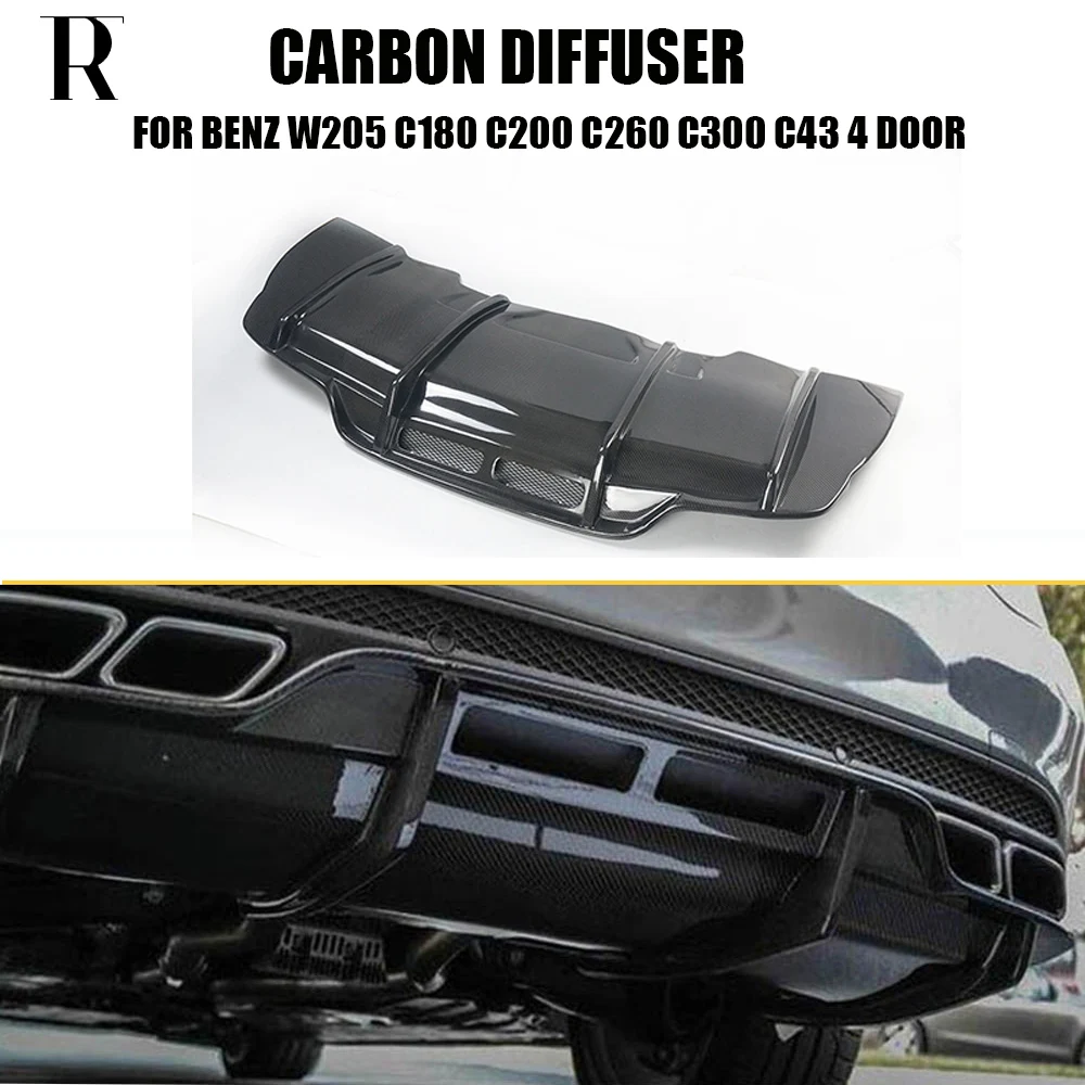 

C43 Carbon Fiber PSM Style Rear Bumper Diffuser Protector for Benz W205 S205 C180 C200 C300 C43 with AMG Package 2015 - 2022