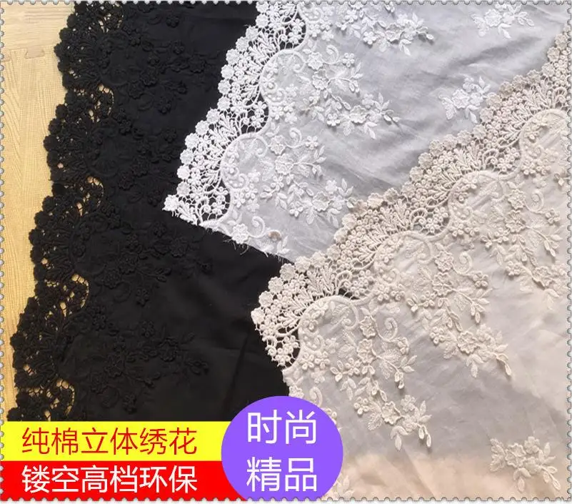 knee length dresses for ladies White Cotton Lace main image 0