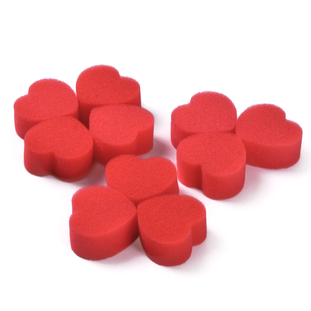 10Pcs/pack Sponge Hearts Magic Tricks Close Up Magia Red Sponge ball Magie Illusion Gimmick Props Toys for Children