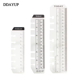 Tools New Straight Books Ruler Loose-leaf Today Rulers Frosted Transparent Mint Cute Kawaii Polka Dot