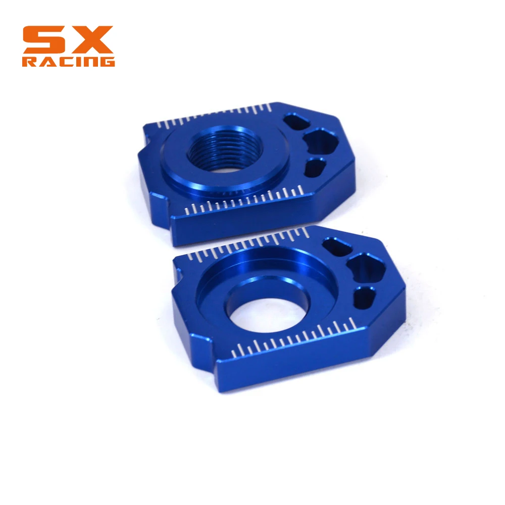 Motorcycle CNC Rear Axle Blocks Chain Adjuster For Husqvarna Husaberg TC TE TX FC FE 85 125 150 200 250 300 350 450 501