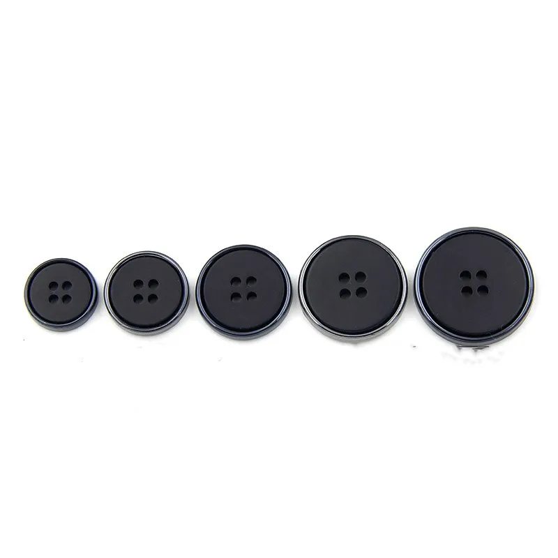 20Pcs Black Men Suit Buttons 4 Holes Coat Windbreaker Buttons DIY Sewing accessories 14/16/19/22MM