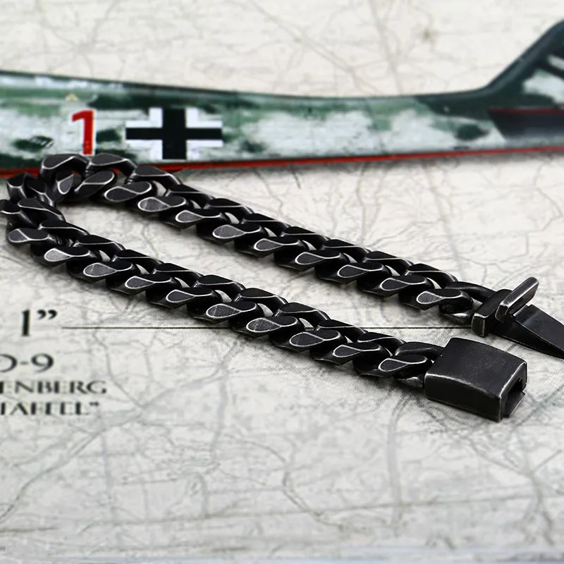 Steel soldier stainless steel snake chain bracelet flat Trimming vintage color fashion personality birthday gift jewelry