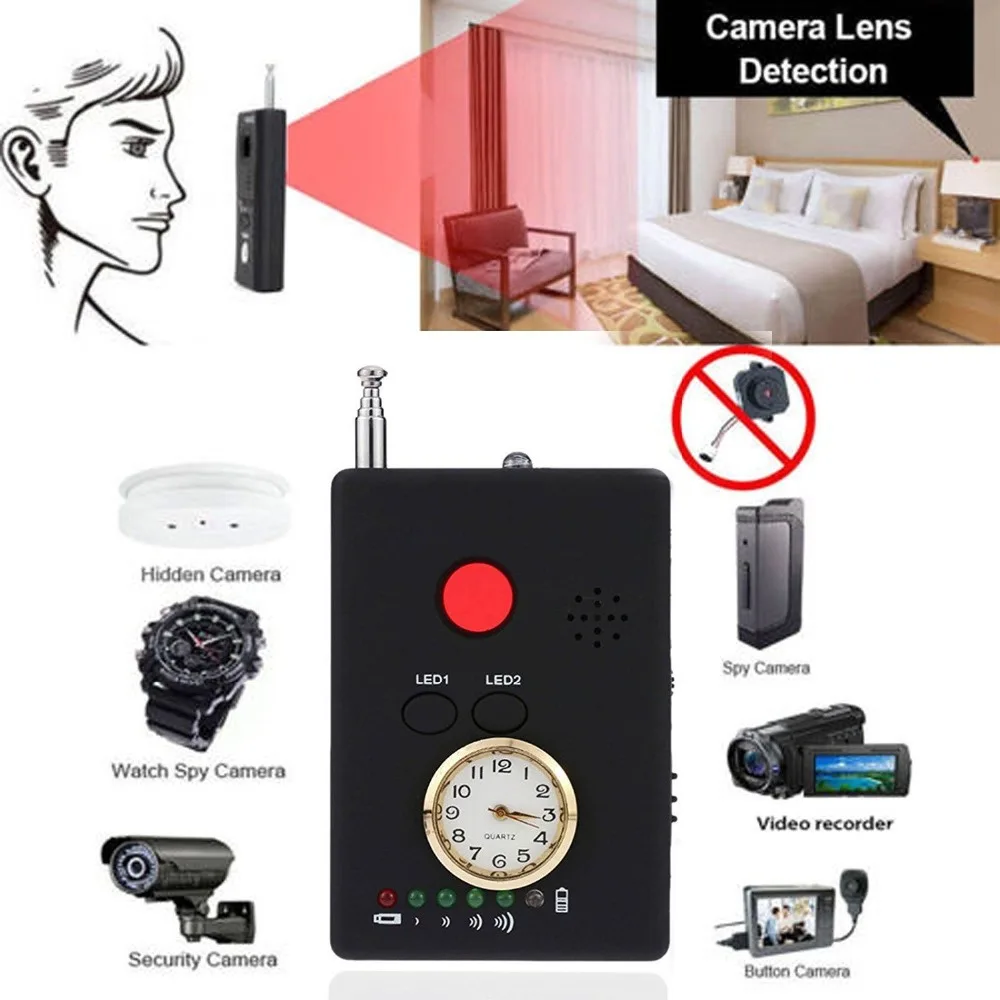 CX007 Full Range Anti-Spy Bug Wireless Camera Cell Phone GPS RF Signal Detector Finder Anti Candid Camera Detector