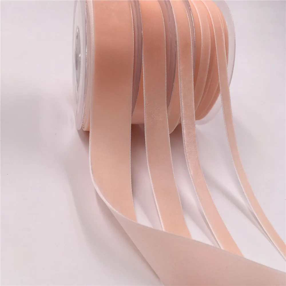 

6MM,9MM,15MM,25MM Pink Nylon Single Face Velvet Ribbon,none stretch velour ribbons webbing DIY accessories V005