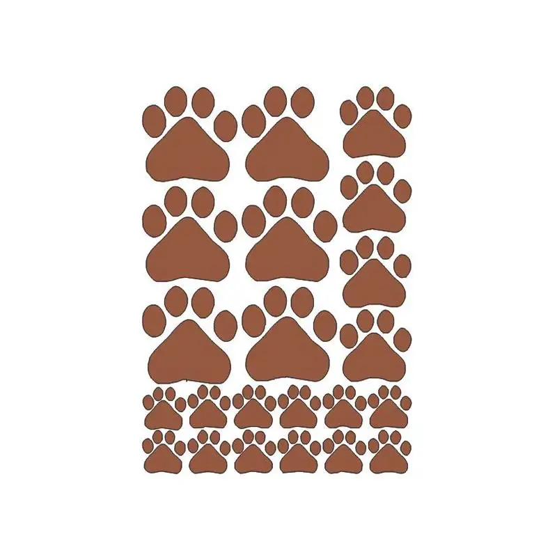 22pcs/set Cartoon Animal Dog Cat Footprint Wall Sticker For Kids Baby Rooms Wallpaper Wardrobe Home Decoration Art Mural Decals