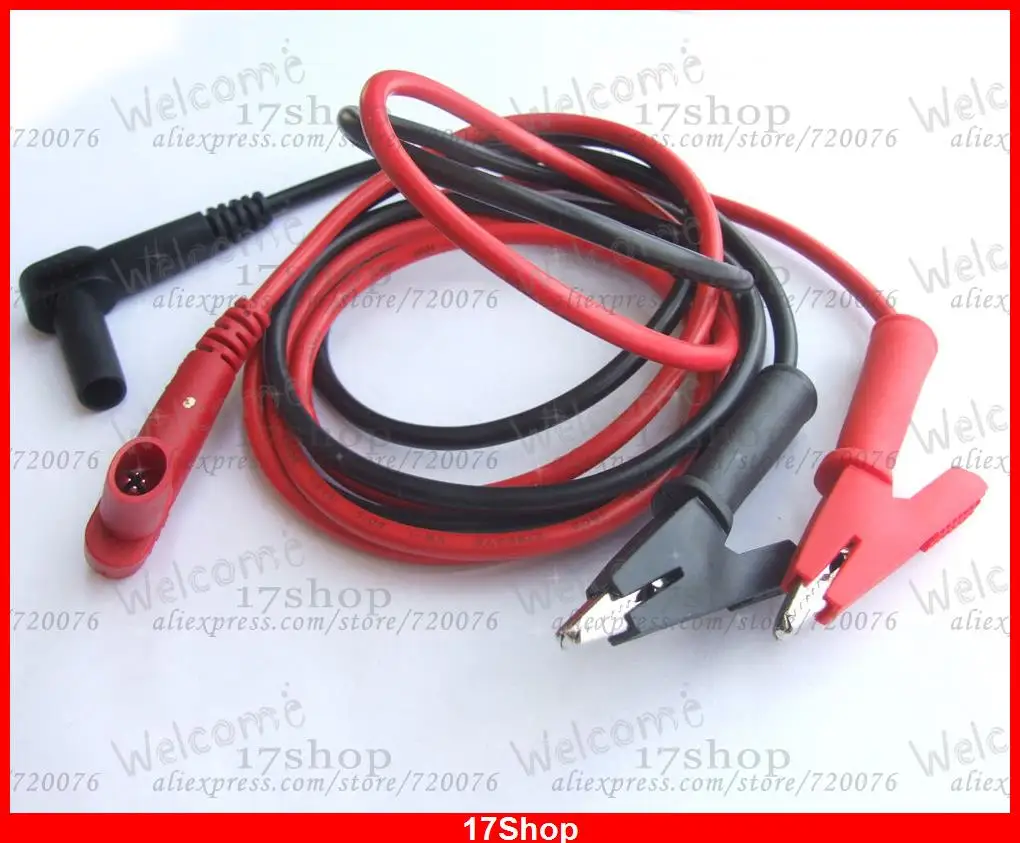 5set Good Test cable Multimeter Probes BANANA PLUG TO Hook Test Clip Cable