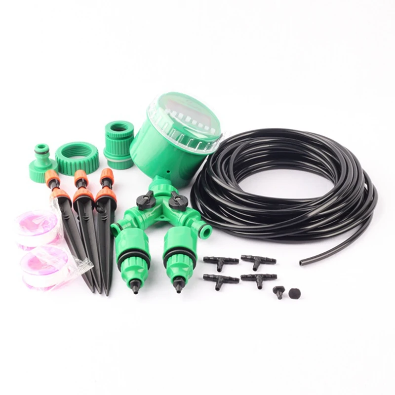 

20m Garden Hose Automatic Drip Irrigation System Garden Adjustable Spike Bubbler Drip Emitters Garden Micro Sprinkler Irrigation