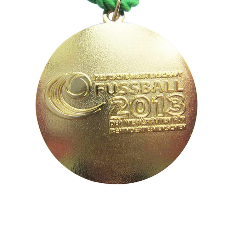 Factory direct football competition sports medal hot sale promotion electroplating gold medal