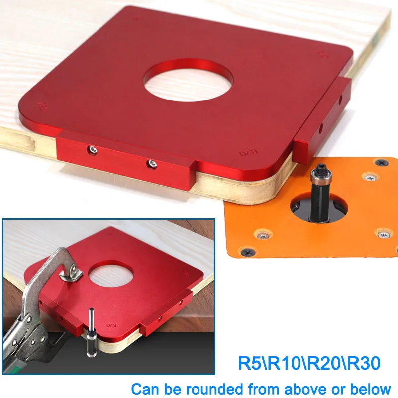 Round Corner Jig Templates  R5 R10 R20 R30 Wood Routers Jig Radius Quick-Jig Router Table Bit Woodworking Tools