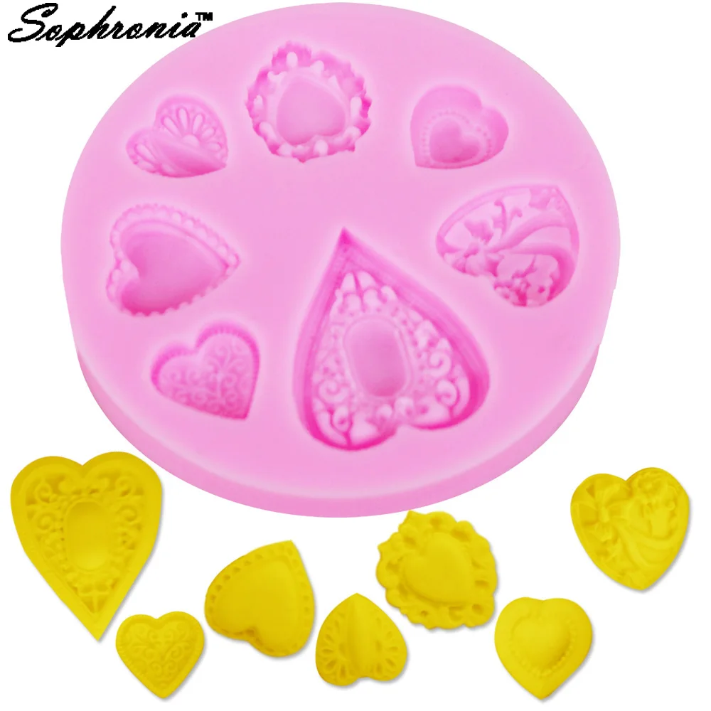 

10PCS/SET M295 Retro European Pendant Jewelry Gem Silicone Fondant Molds Cake Decorating Tools Candy Gumpaste Chocolate Moulds