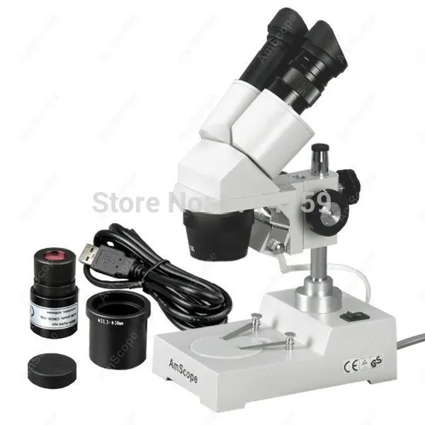 AmScope Supplies 20X-40X-80X Sharp Stereo Microscope + USB Camera SE304-PZ-E