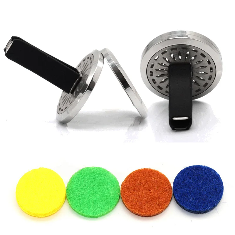 42 Designs Car Aromatherapy Jewelry Diffuser Stainless Steel Vent Clip Essential Oil Perfume Locket Aroma Interior Decor Gift