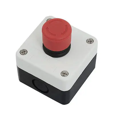 

660V 10A N/C Red Emergency Stop Sign Ignition Locking Push Button Switch Station