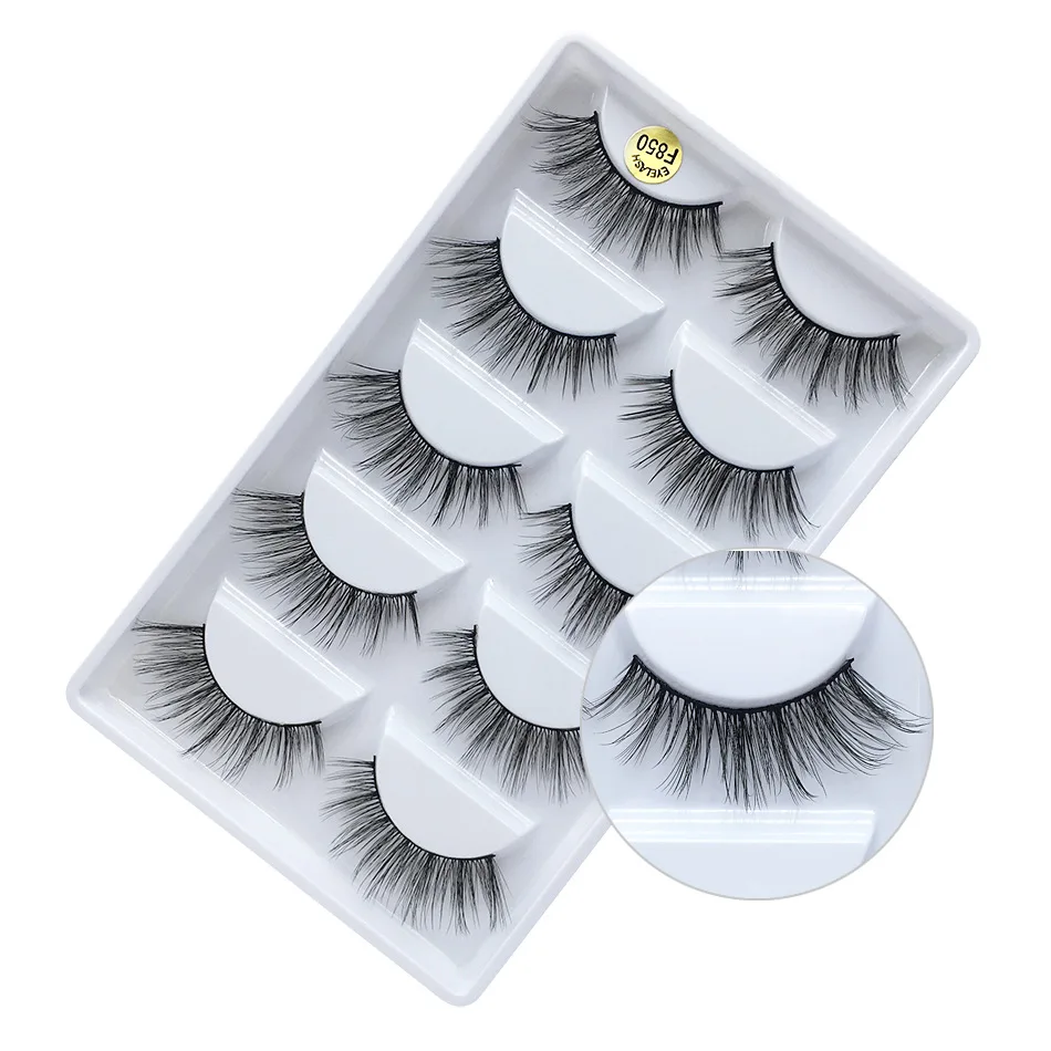 Vip momo 5 คู่ขนตาปลอมธรรมชาติยาวขนตาปลอม 3d mink lashes 1 กล่อง extension eyelash แต่งหน้า faux ขนตา