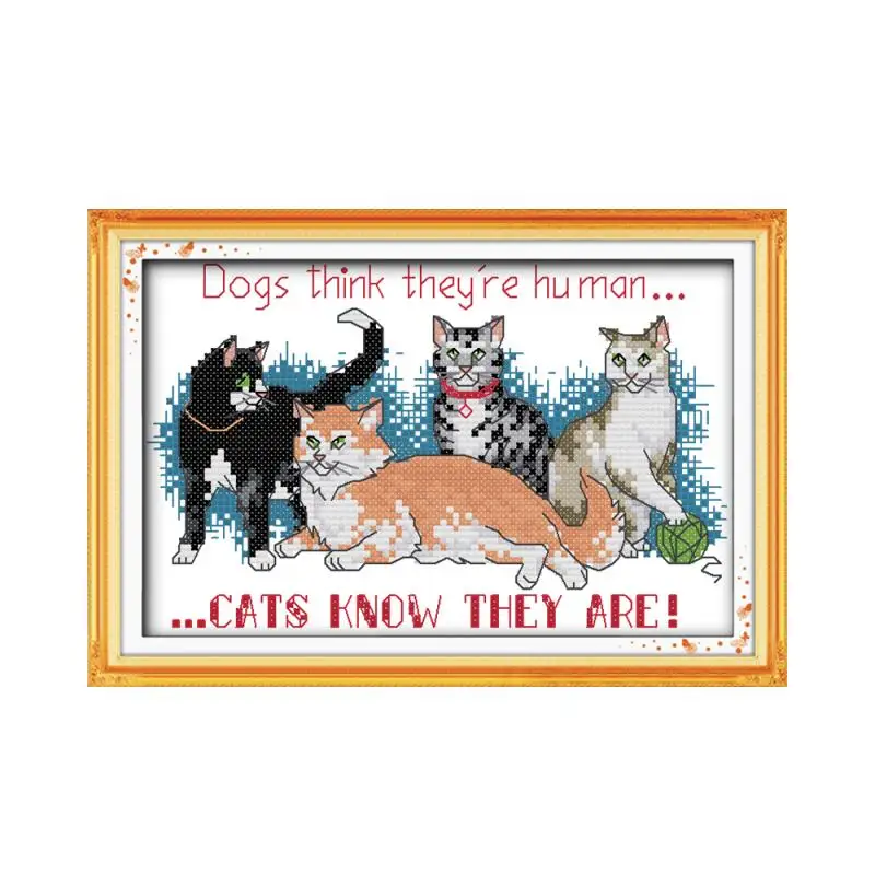 11CT 14CT multi-standard animal series puppy kitten fawn bunny wzór królika cross stitch czysta ręka zdobienie do szycia prezenty