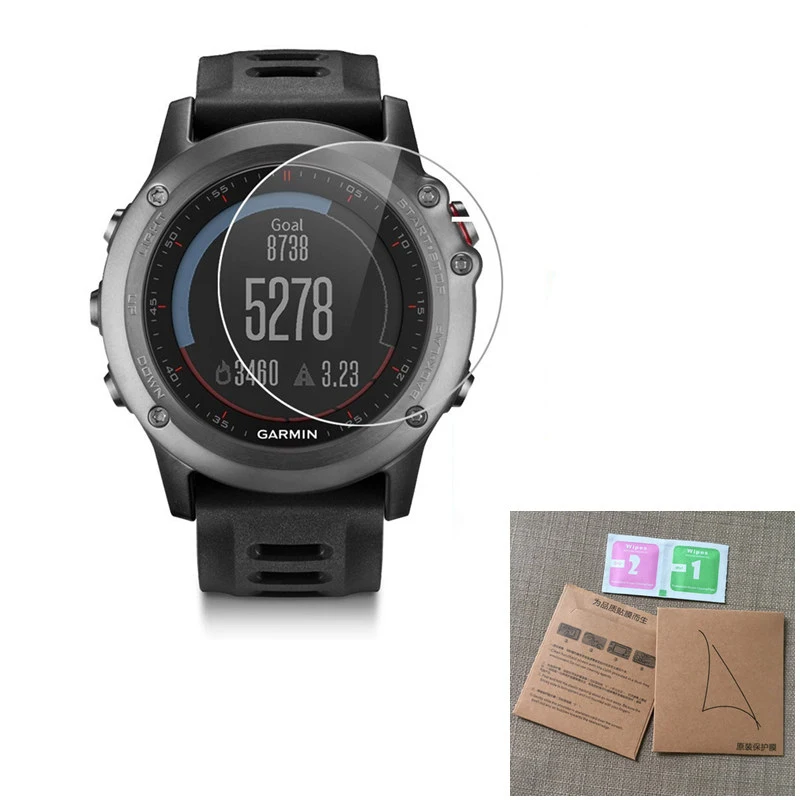 5PcsสำหรับGarmin Fenix 3/3 HRกระจกนิรภัยTPU Premiumป้องกันหน้าจอGarmin Fenix 3/fenix 3HR SmartWatchฝาครอบ