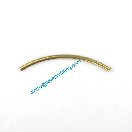 

2013 New Jewelry findings Brass opened Bent Tubing tube spacer tube beads spacer bar for bracelet 2*40mm