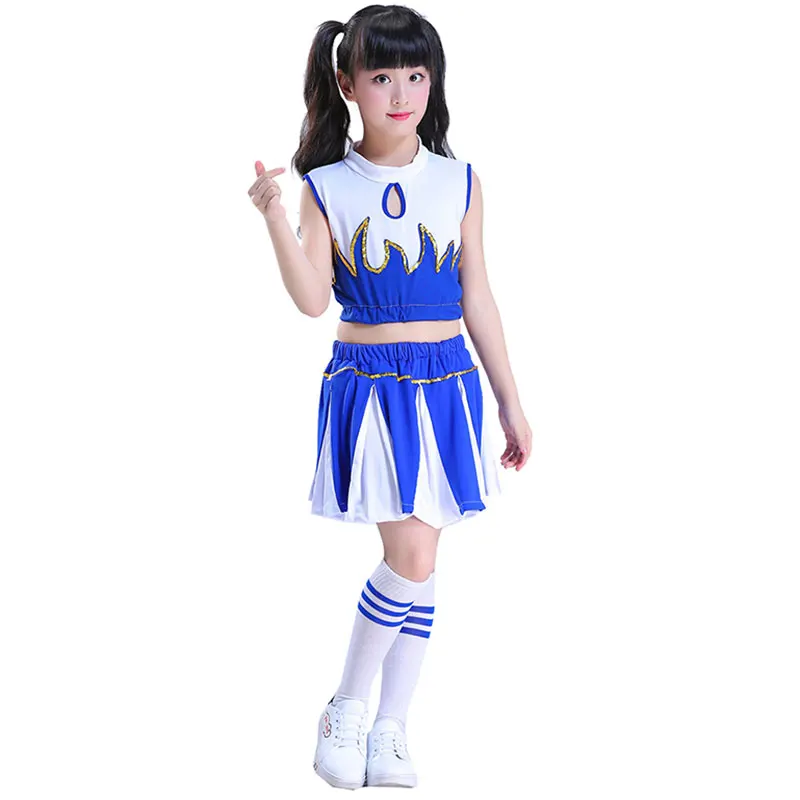 Trẻ em Cheerleaders Trường Cô Gái Đồng Phục Đội Kid Tốt Nghiệp Hiệu Suất Trẻ Em Trang Phục Bộ Cô Gái Lớp Phù Hợp Với Cô Gái Trường Phù Hợp Với