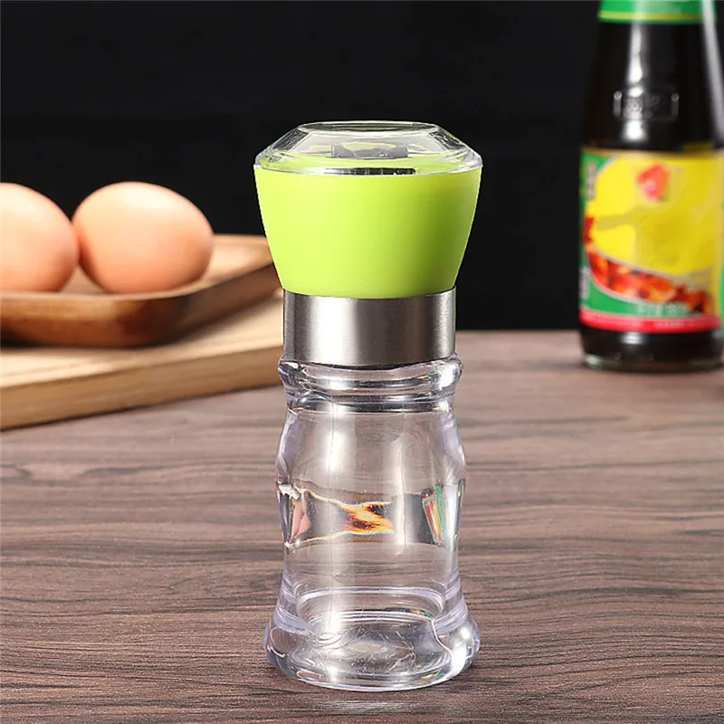 High Quality Stainless Steel Manual Salt Pepper Spice Mill Grinder With Cover Ceramic Kitchen Tools Pepper Mill Grinding Grinder