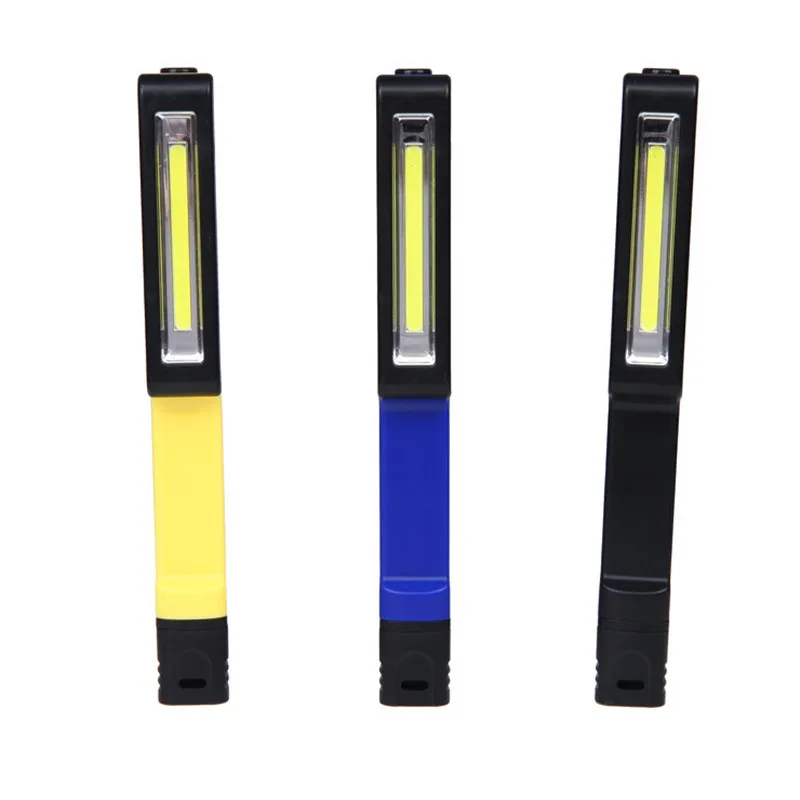 COB LED ضوء كليب على جيب ضوء التفتيش العمل ضوء مصباح يدوي مع المغناطيسي كبيرة للتخييم