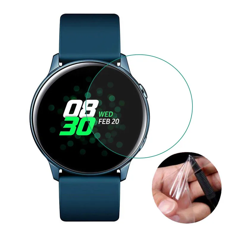 5pcs Anti-shock Soft TPU Ultra Clear Protective Film Guard For Samsung Galaxy Watch Active SmartWatch LCD Screen Protector Cover