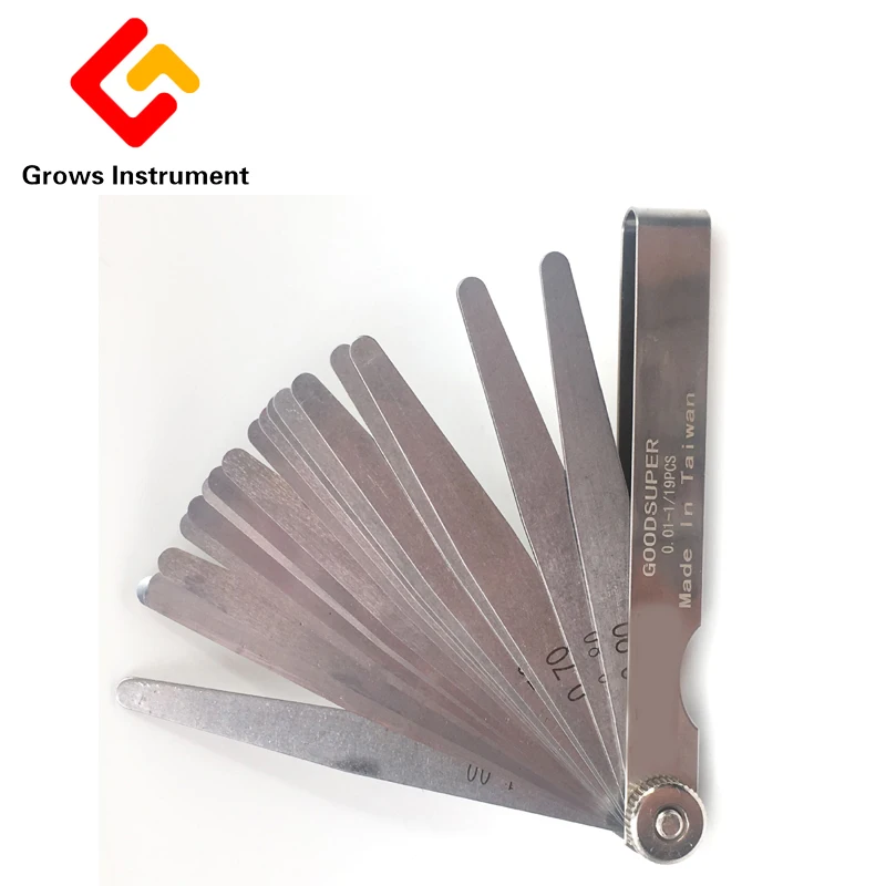 0.01 To 2mm 21 Blades Feeler Gauge High Strength Metric Stainless Steel Thickness Gap Metric Filler Feeler Gauge Measure Tools