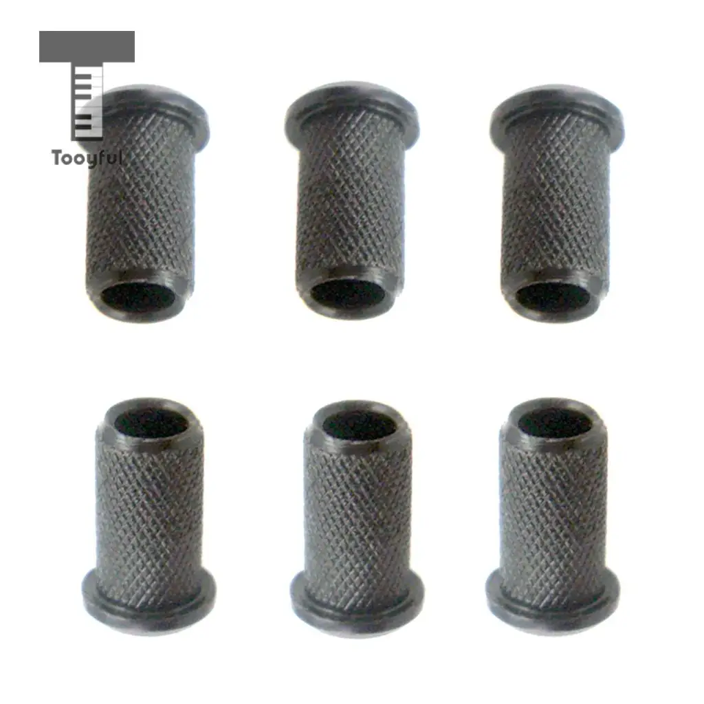 Tooyful 6pcs/set Guitar String Thru Body Ferrules Bushing Set for Electric Guitar Parts Accessories