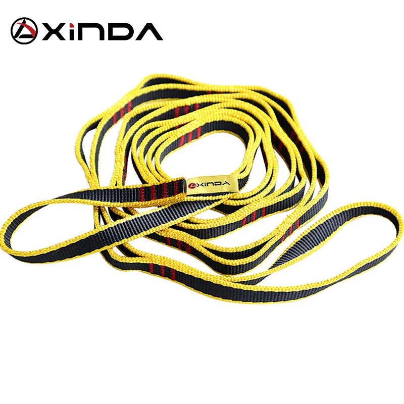 XINDA Outdoor Climbing Rope Climbing Auxiliary Rope Downhill Aerial Yoga Hammock Daisy Ring Sling Equipment Wear Ring