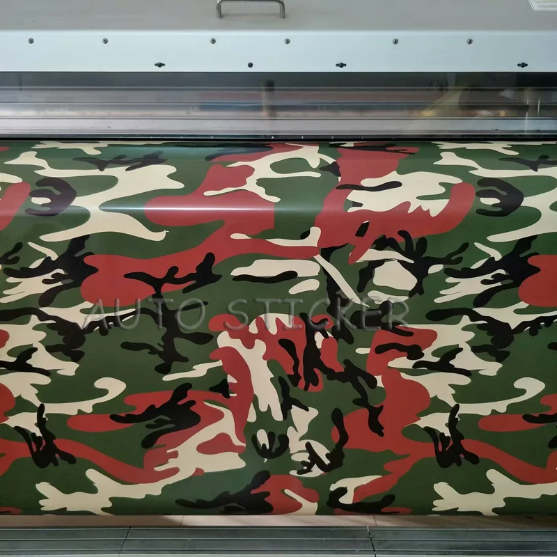 

5/10/15/20/25/30m*1.52m Army Green Snow Camouflage Vinyl Adhesive PVC Film Car Wrap Camo Sticker Vehicle DIY Decal