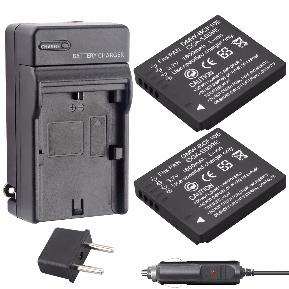 

2x Probty DMW-BCF10E DMW BCF10e Camera Batteries + Charger for Panasonic DMC-FC25 DMC-FX500 DMC-FX580 DMC-TS1 DMC-FT1 DMC-FS7