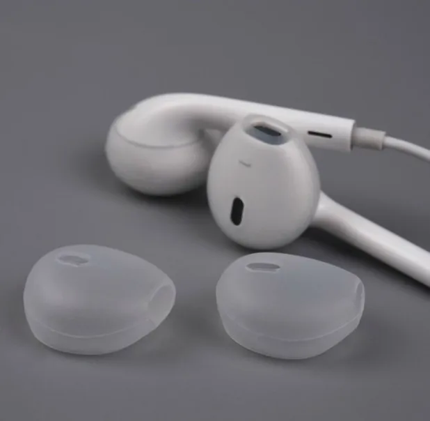 2 Pairs  Anti-slip Silicone Ear Bud Ear Tips Replacement Cushions Ear Gel Cover For Earpods for Iphone 5 5S 6 6S Clear