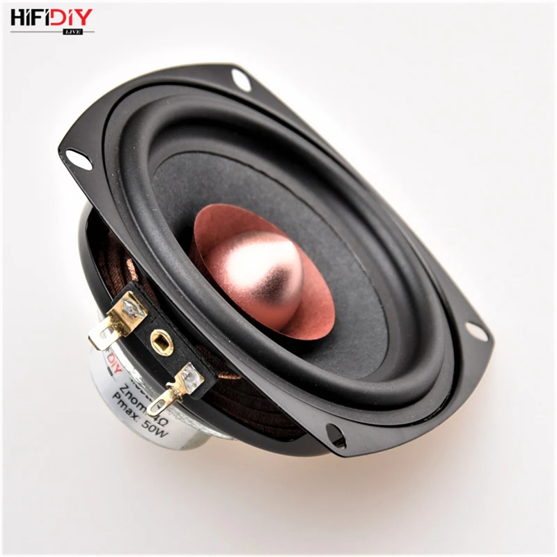 HIFIDIY LIVE Hi-Fi  4 inch DIY Full frequency speaker unit 4 8OHM 25W Neodymium magnetic High Alto bass loudspeaker QF4-105NS