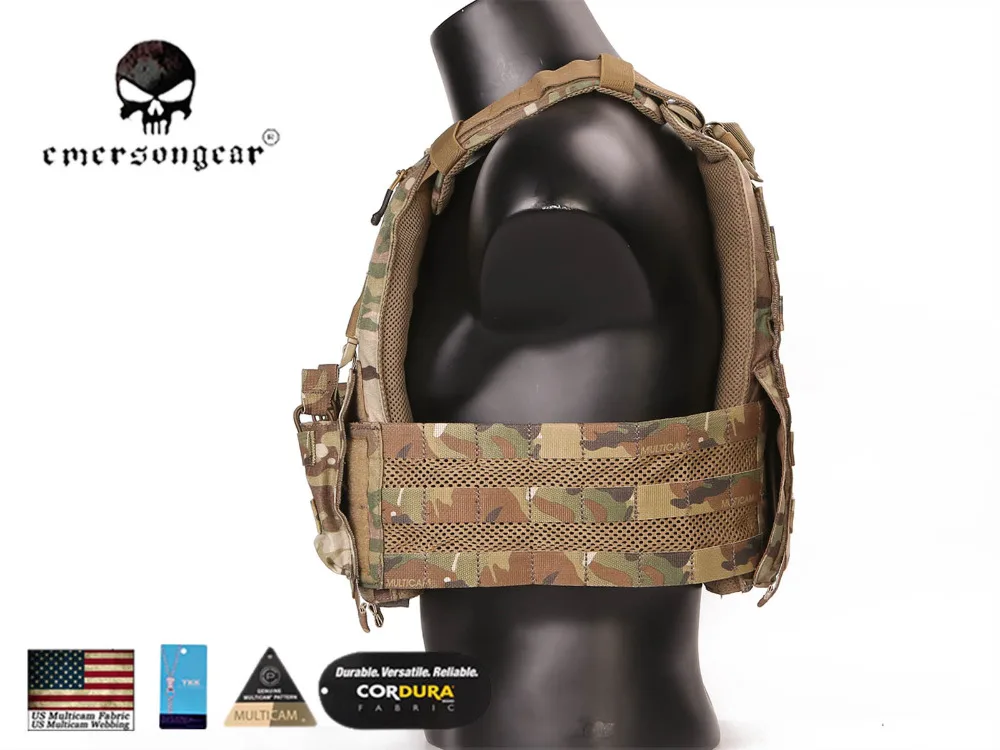 Emersongear Tactical Military Molle Combat Vest 420 PLate Carrier Black EM7362BK