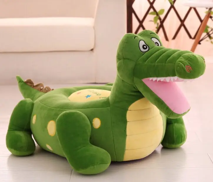 

new cartoon plush crocodile sofa toy green crocodile design sofa floor seat tatami doll about 50x45cm s1964