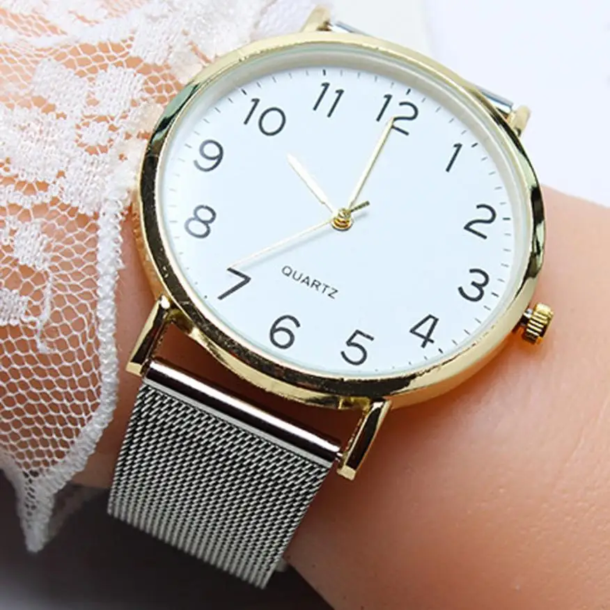 Simples relógio feminino moda aço inoxidável quartzo senhoras relógio de pulso casual feminino presente 2022 reloj mujer relogio feminino