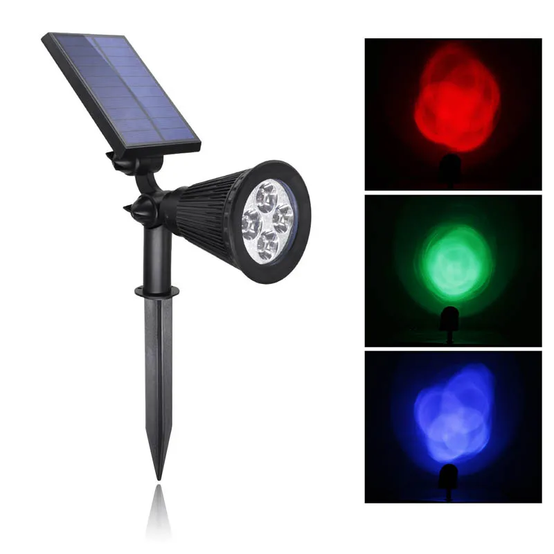 

4 LED Solar light Outdoor RGB Garden Lawn Solar lamp Waterproof Spotlight Wall lamp Night Sensor Yard Landscape Flood lights