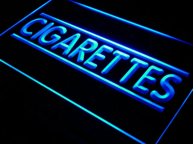 i602 Cigarette Cigars Shop Stores NEW LED Neon Light Light Signs On/Off Switch 20+ Colors 5 Sizes