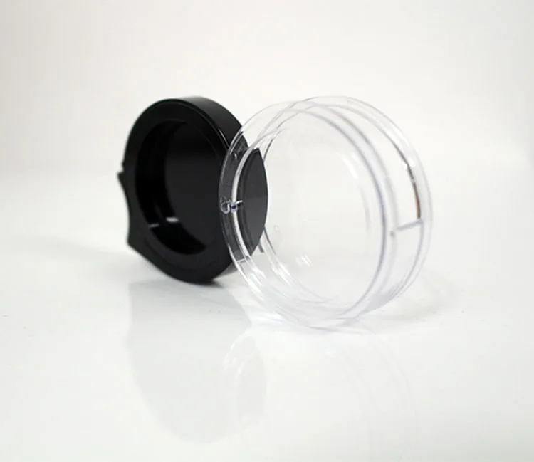 

50 pcs 2g black plastic jar ,mini eyeshadow cosmetic jars ,2g mini cosmetic packaging containers