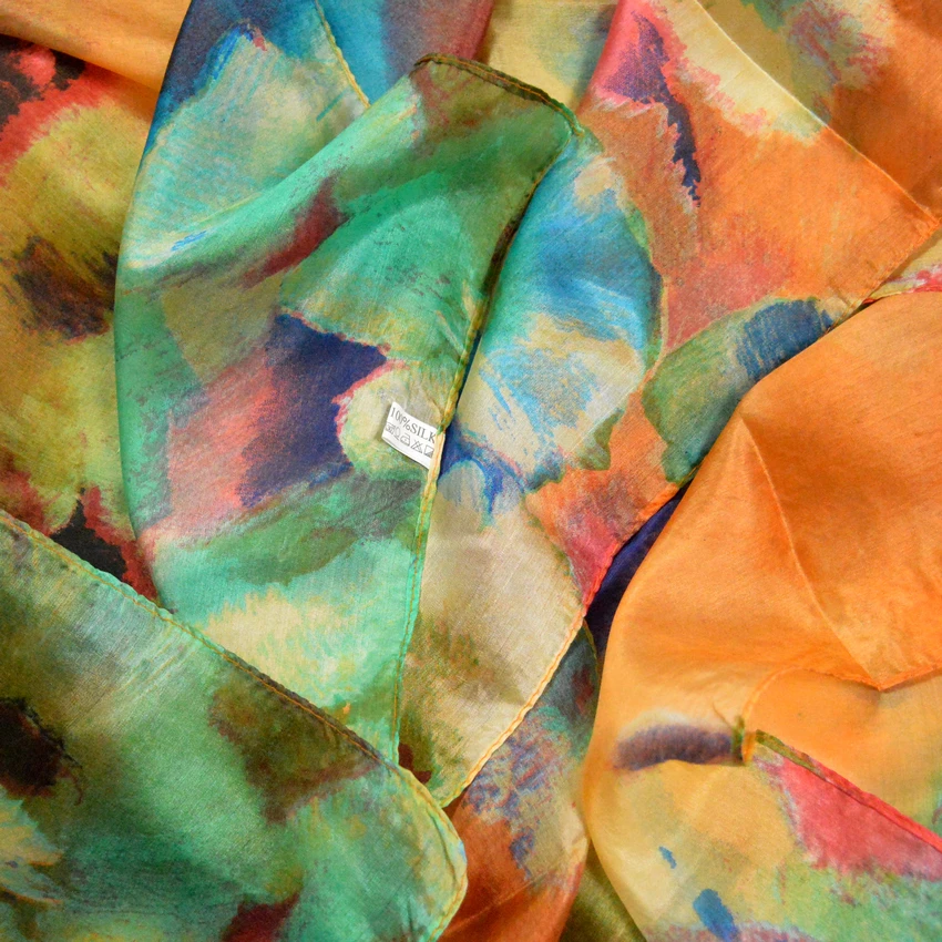 2016 Winter Fashion Women\'s Scarf Hot Sale Mulberry Silk Scarves Shawl Female Long Silk Scarf Blue and Coffee 180*110cm