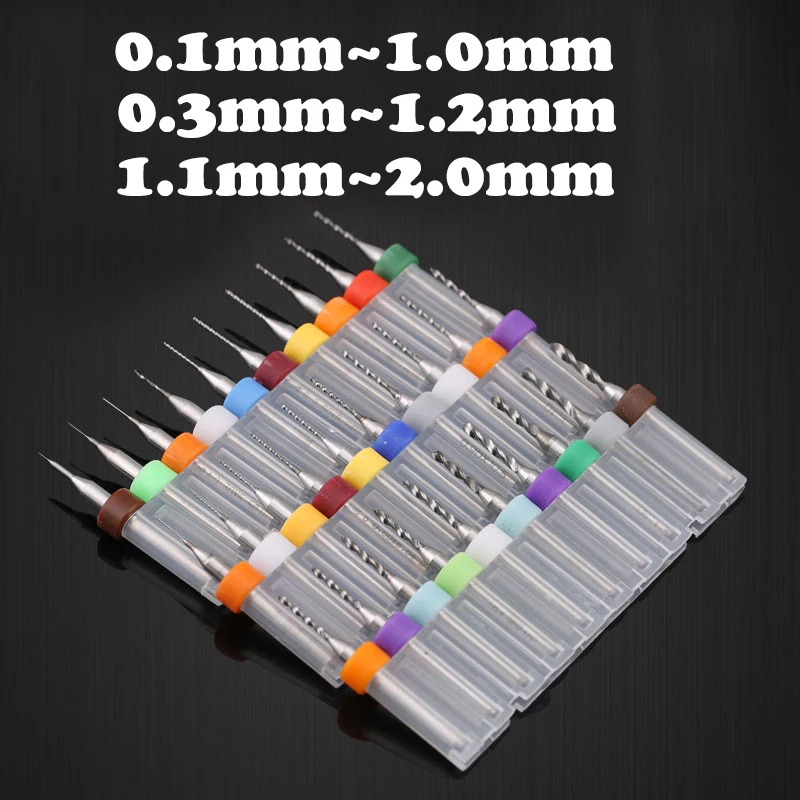 Broca de Carboneto de Aço de Tungstênio Micro Âmbar Cnc de Carboneto 1.25 mm 1.3 mm 1.35 mm 1.4 mm e 1.45 mm para Gravação em Impressão Placa de Circuito Pcb Broca de Torção