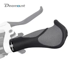 Deemount Comfy Cycling Hand Grips Black Grey Dual Color Tone Grip Handlebar End Sheath Casing Hand Rest Good Fit to Palm