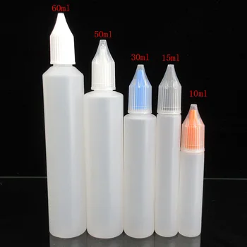10 adet/grup 10 ml 15 ml 30 ml 50 ml 60 ml Unicorn Kalem Şekli Damlalıklı Şişe, doldurulabilir Damla Boş uzun ince Şişe ile Çocukların Açamayacağı Kap