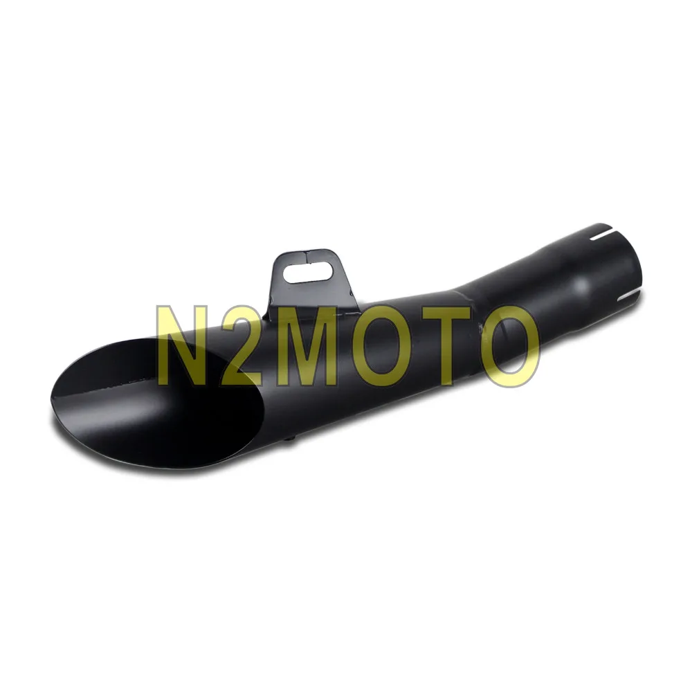 Black Motorcycle 350mm Exhaust Pipe Scooter Quad 51mm Reducer Exhaust Muffler for Yamaha YZF R6 Honda CBR