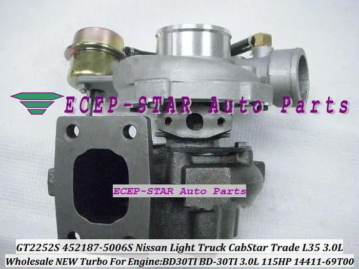 Free Ship GT2252S 452187 452187-0006 452187-0003 452187-0001 452187-0005 Turbo For NISSAN CabStar Trade M100 BD30TI BD-30Ti 3.0L