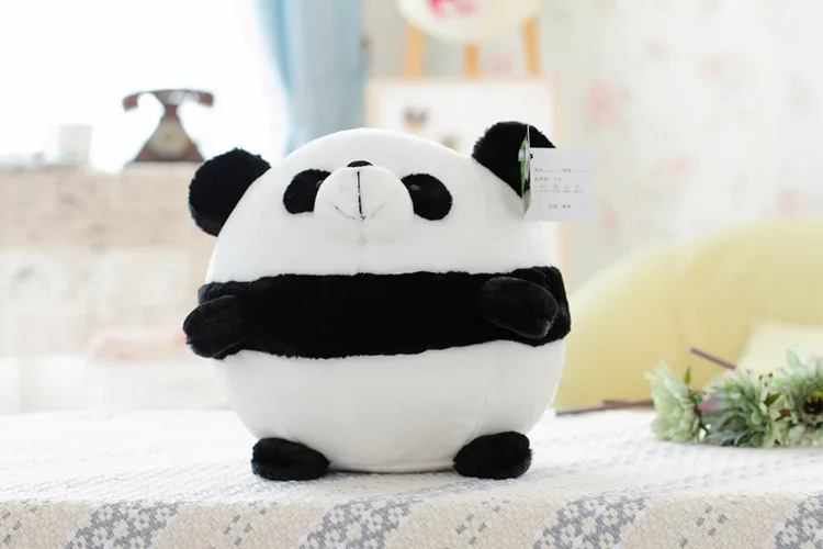 100% new style about 25cm round panda plush toy soft doll birthday gift b1379
