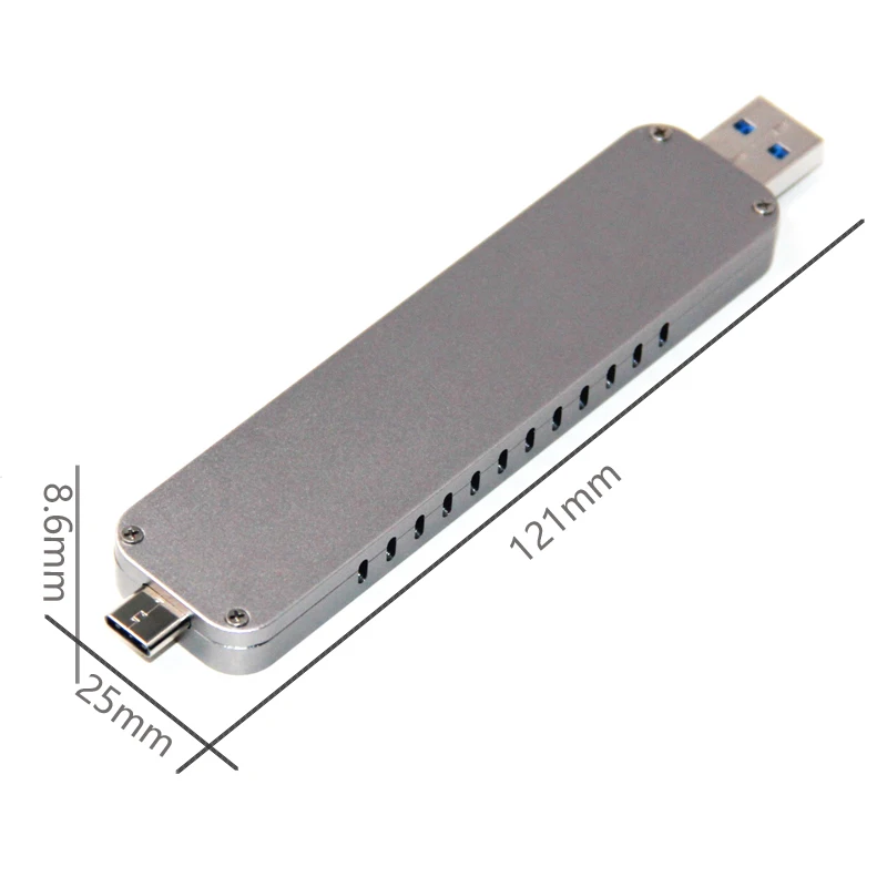 NVME SSD Caso HDD Enclosure Caso Caso del Disco Rigido USB C & TYPE-A per PCI-E NVME M.2 SSD Disk HDD box Adattatore per 2242/2260/2280 SSD